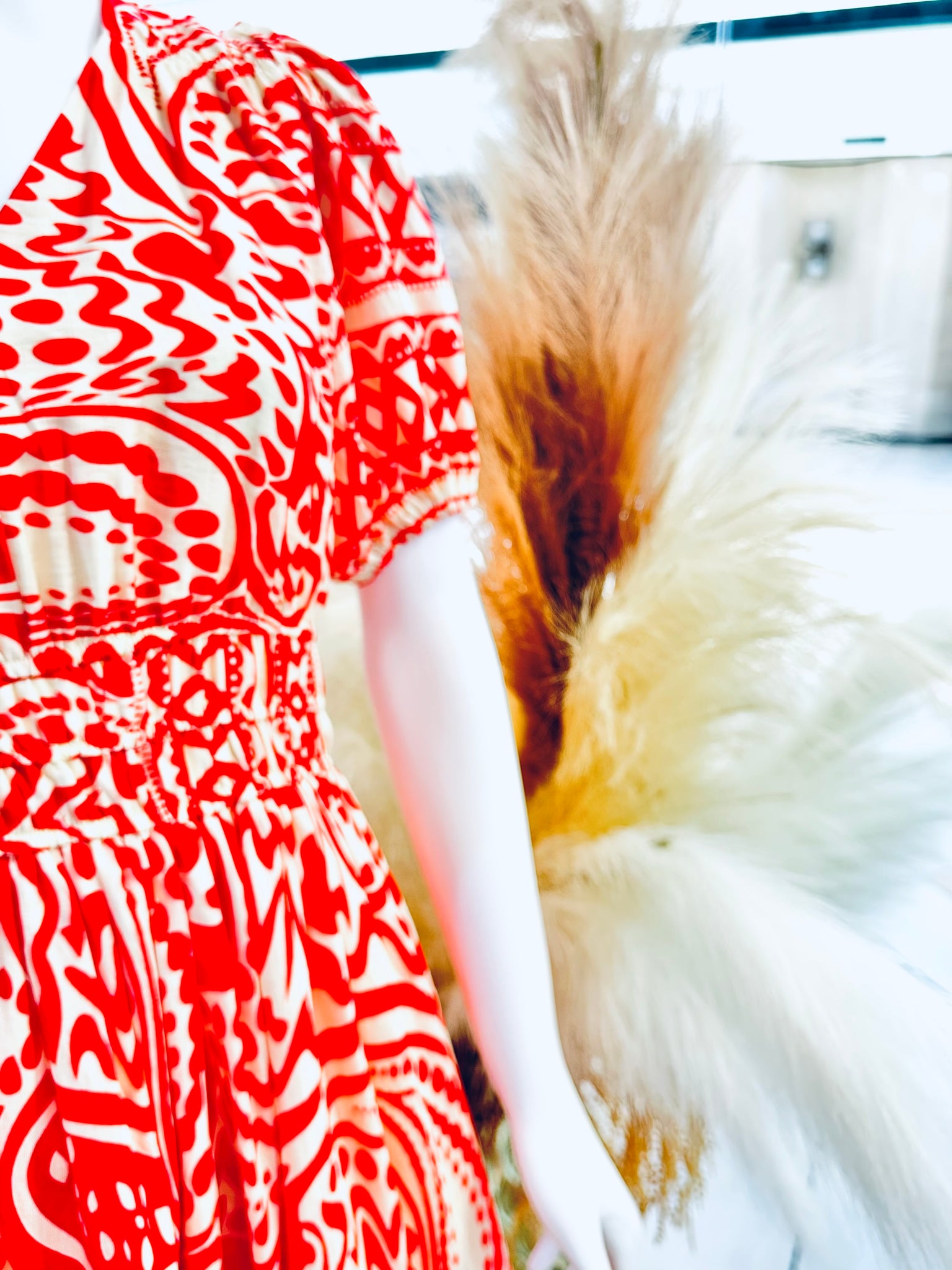 "Free To Thrive" (red) dress