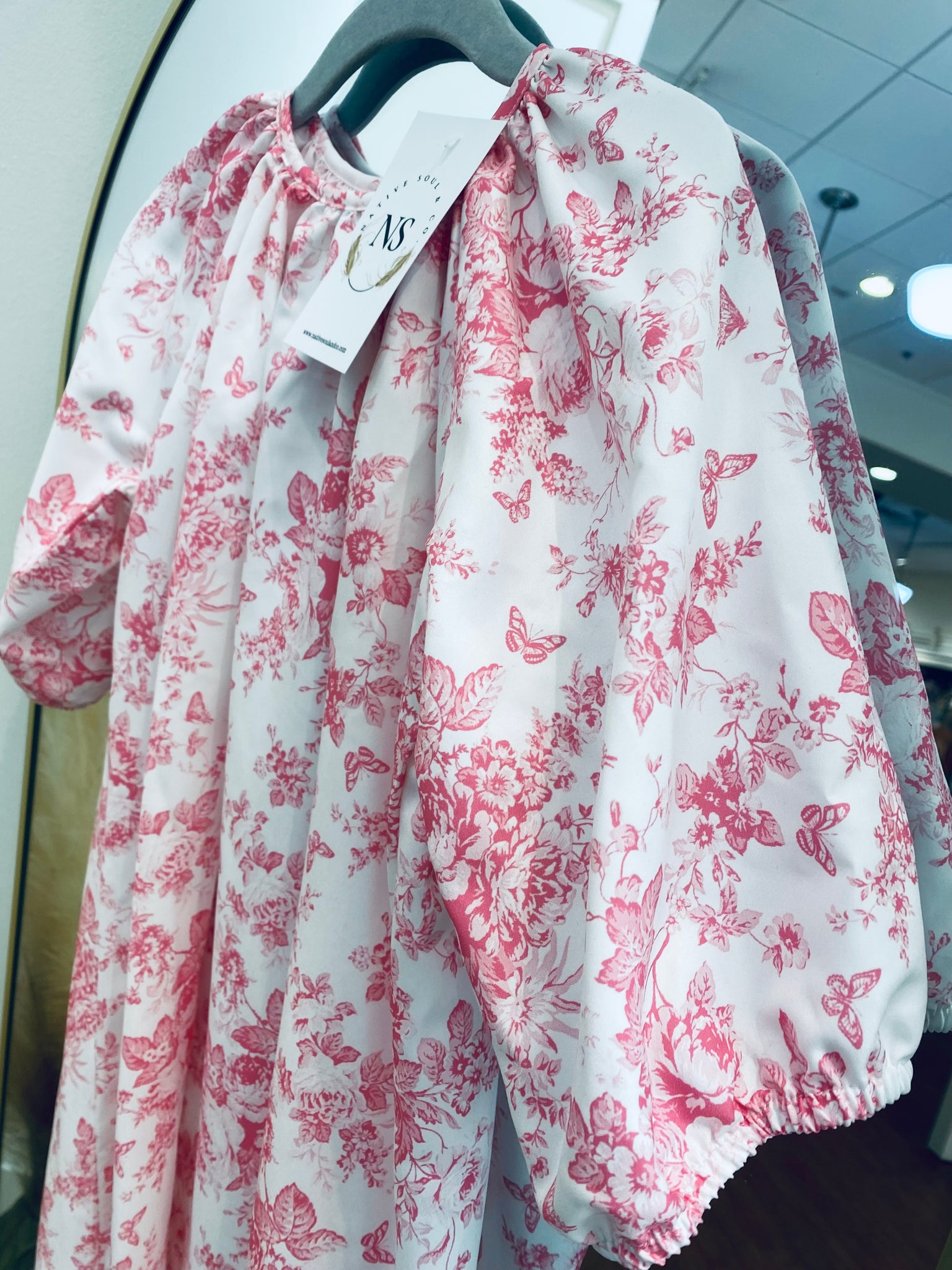 "Butterfly Garden" (pink) girl's dress