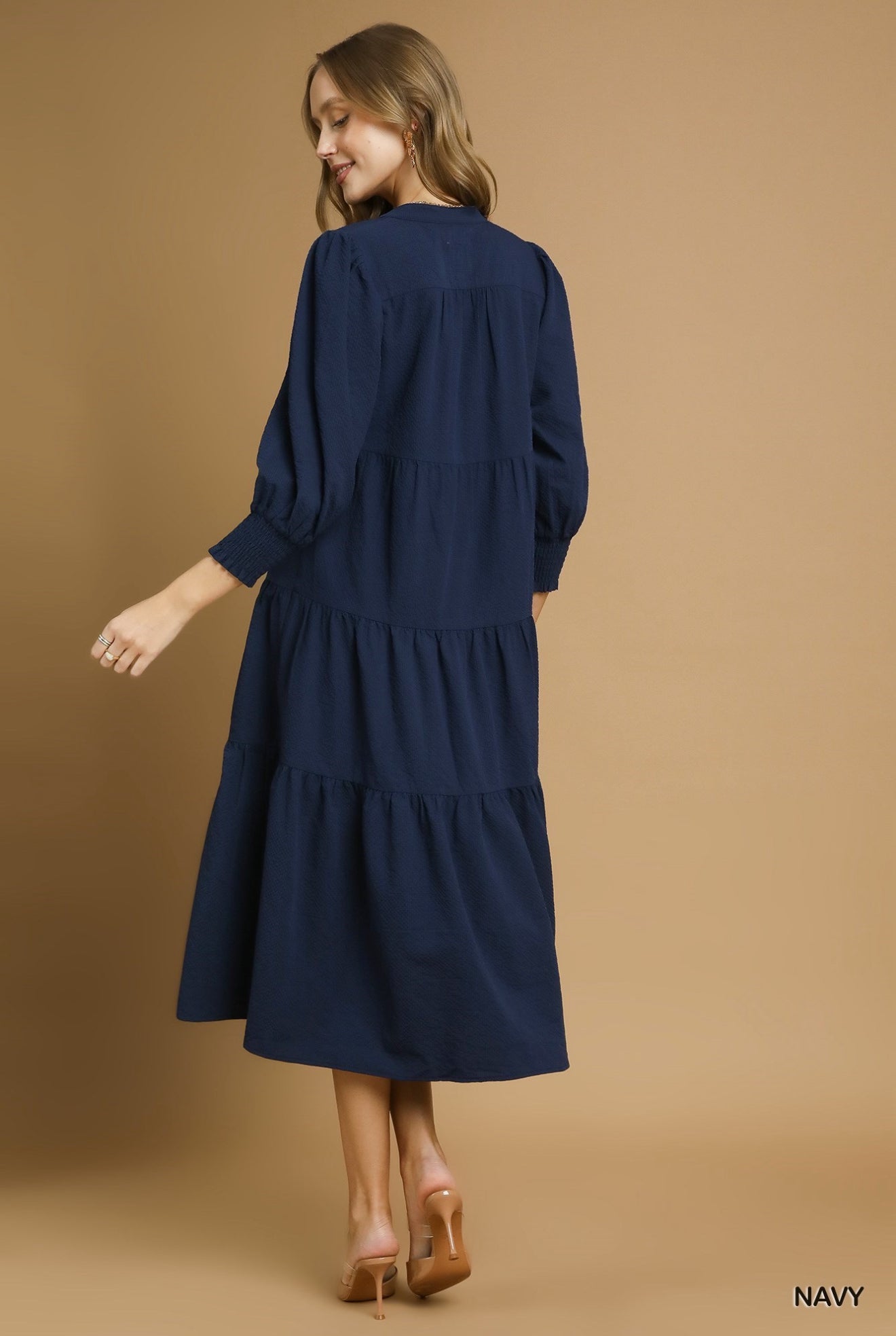 "God Is The Whisper In Your Storm" (navy) dress