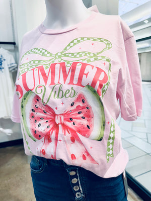 “Summer Vibes” watermelon T-shirt