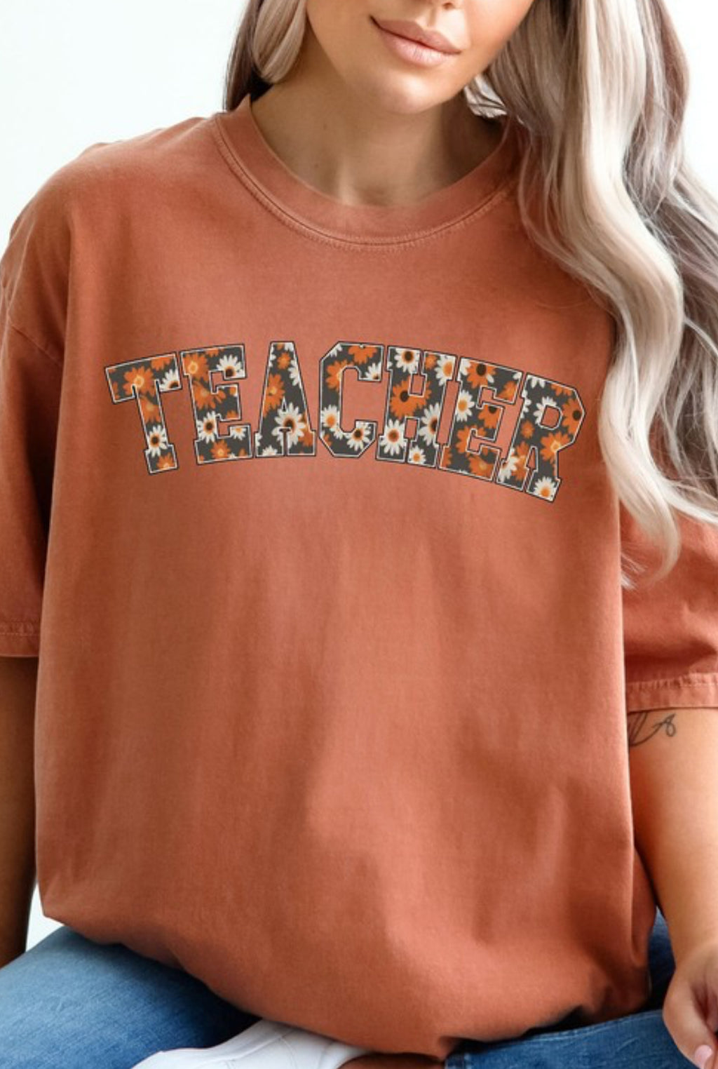 "Teacher" (yam) comfort colors t-shirt