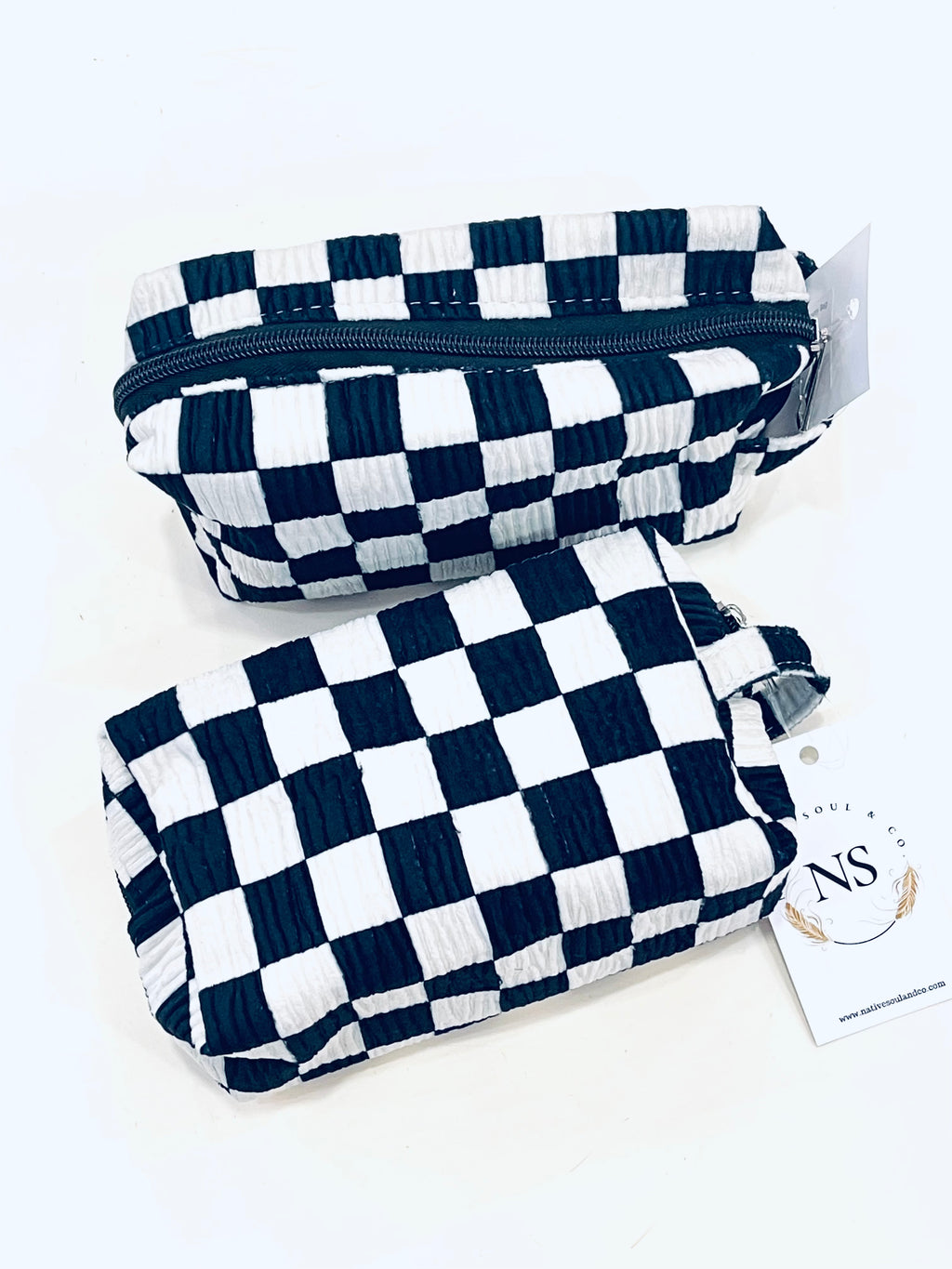 "Check On It" (Black) Accessory Bag