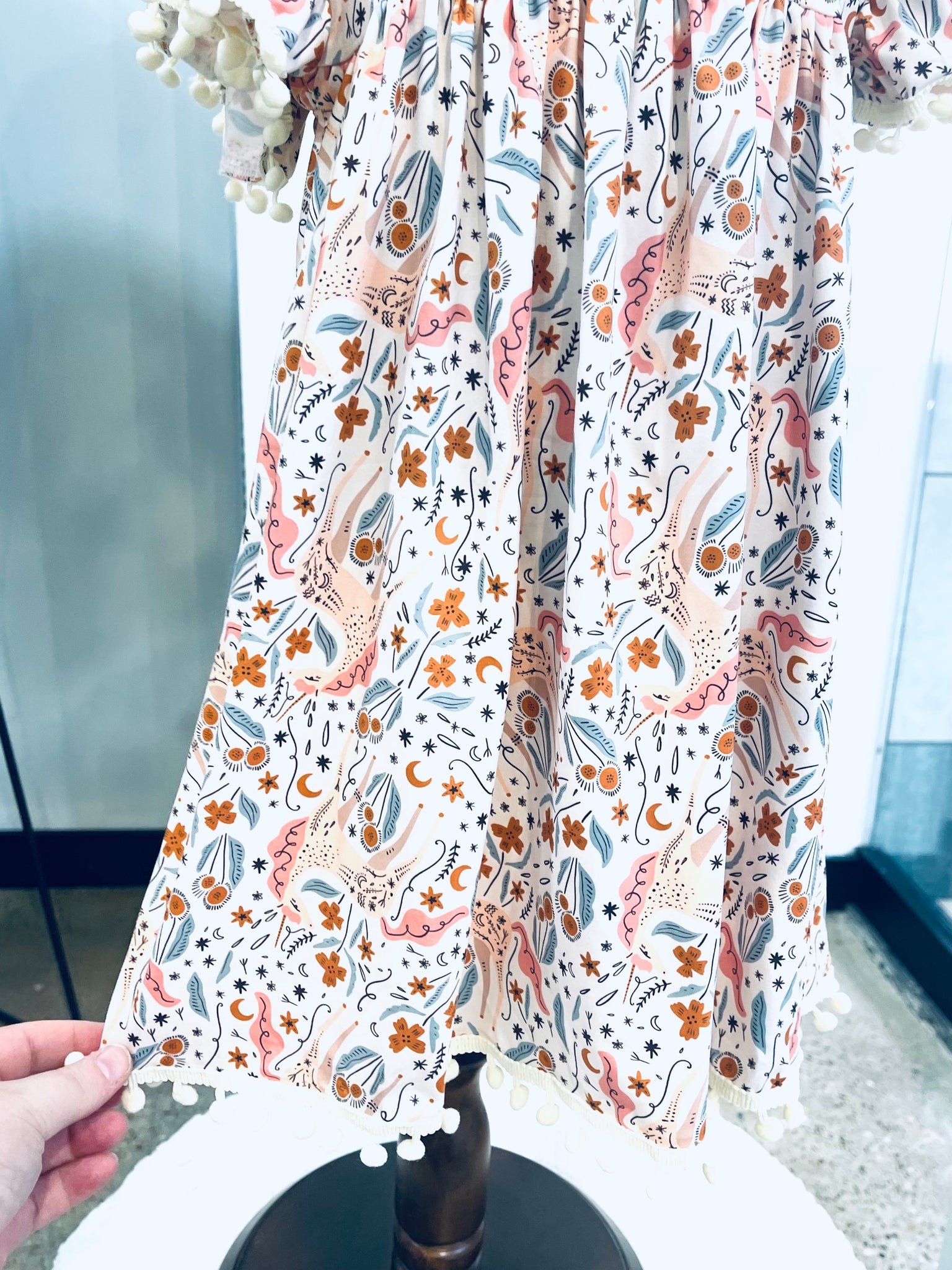 "Pom Pom Prairie" little girls dress