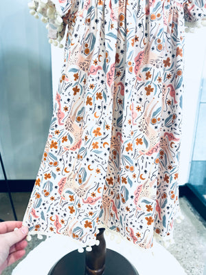 "Pom Pom Prairie" little girls dress