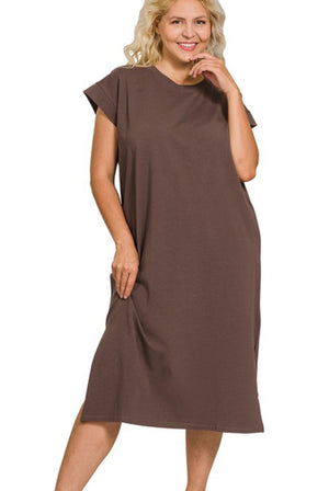 "Easy Like Sunday Morning" (mahogany) reg & plus dress