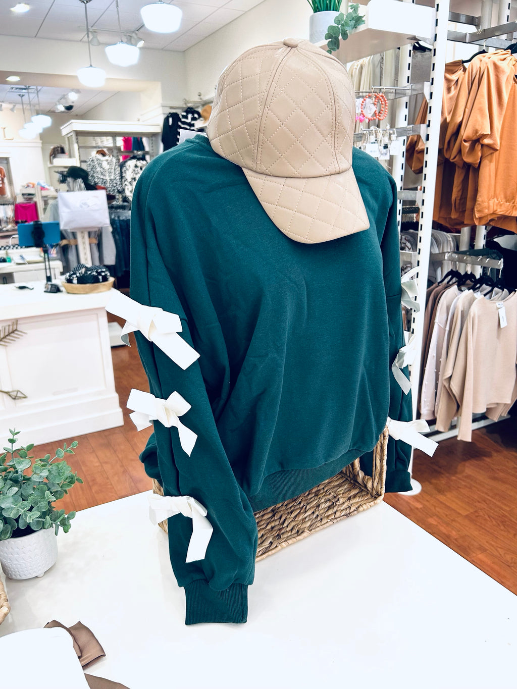 "Bows for the Holidays" (Green) Sweatshirt