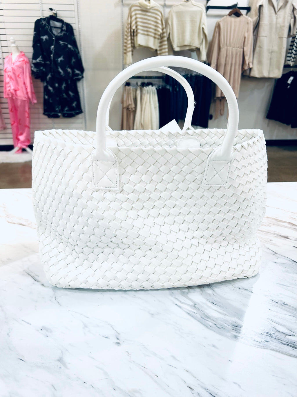 "Extra Softness" white bag