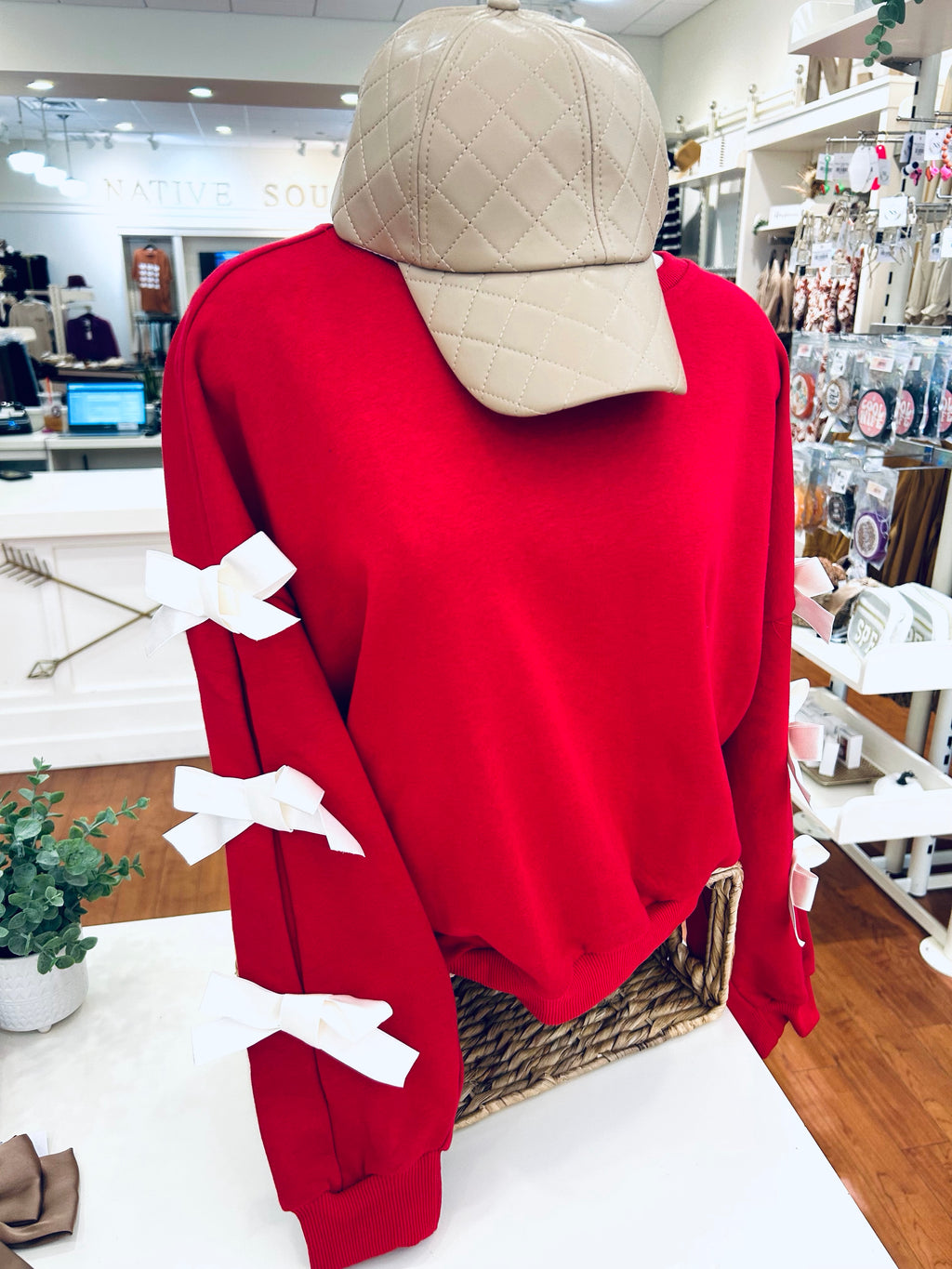 "Bows for the Holidays" (Red) Sweatshirt