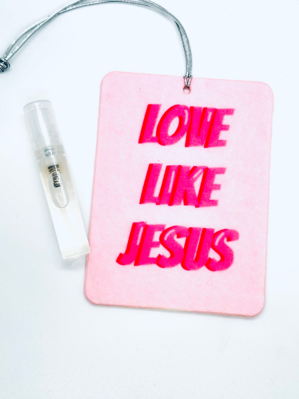 "Love Like Jesus" car air freshener