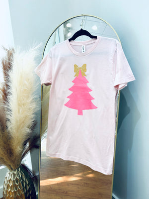 "I'll Have a Pink Christmas" Tultex Tee