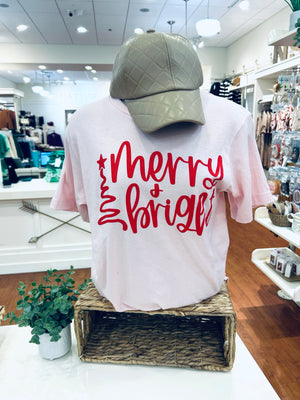 "Pink, Merry, & Bright" Tultex Tee