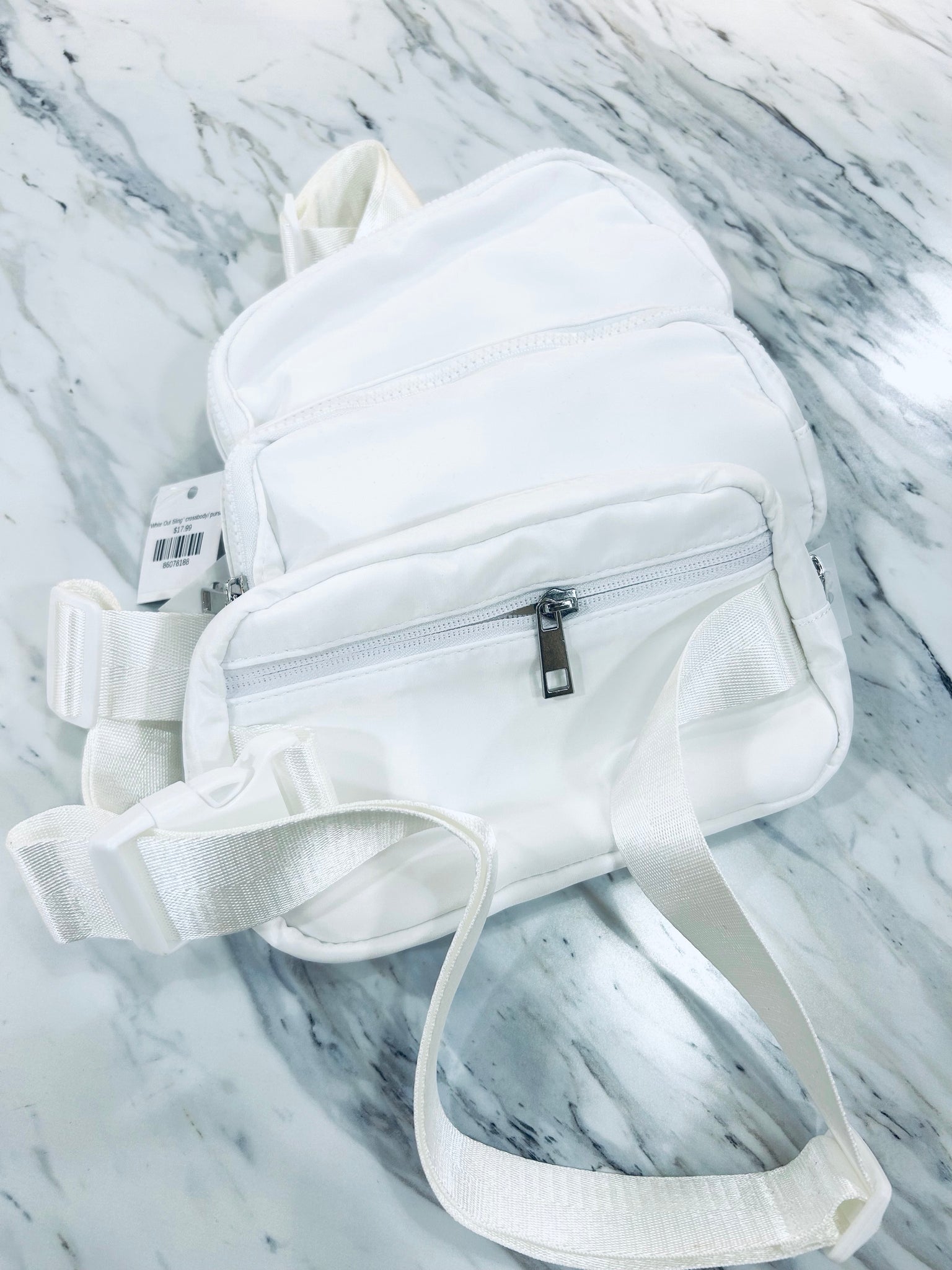 "White Out Sling" crossbody/ purse