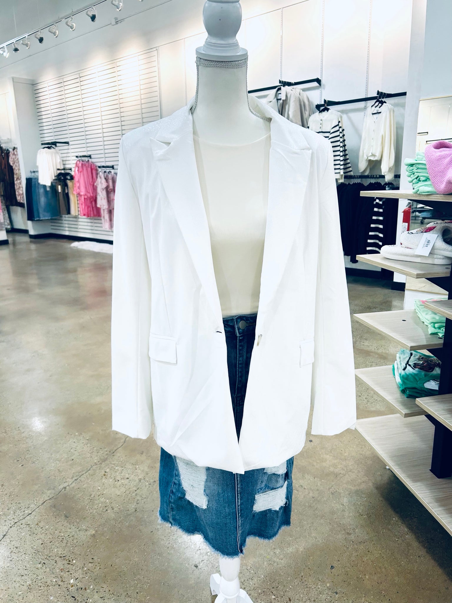 "Winter Business" (White) Blazer