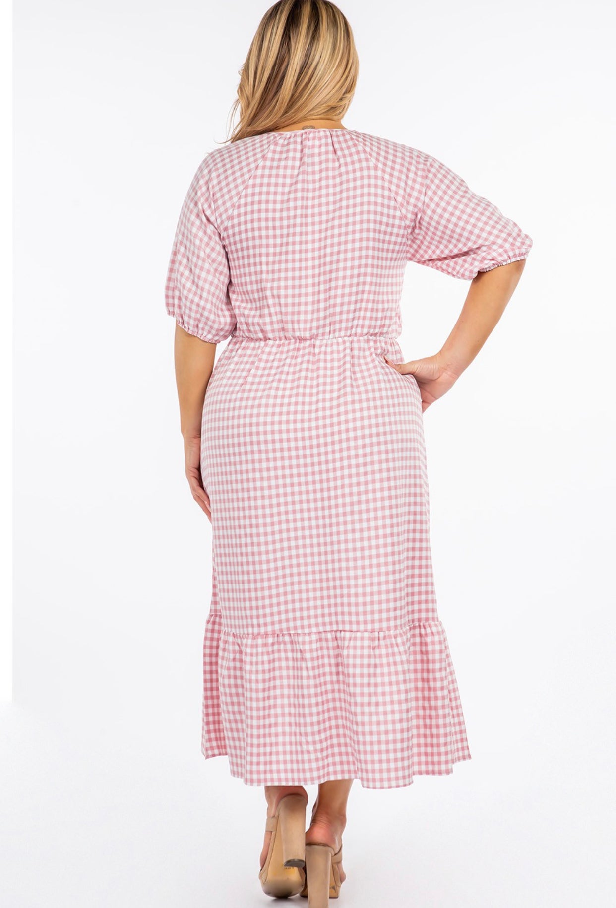 "Gorgeous In Gingham" plus dress