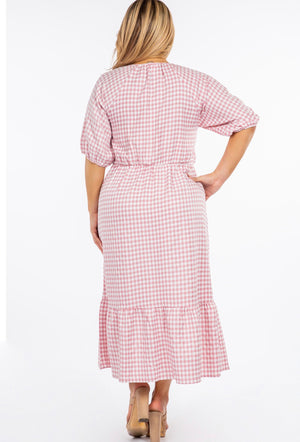 "Gorgeous In Gingham" plus dress