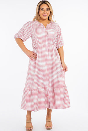 "Gorgeous In Gingham" plus dress