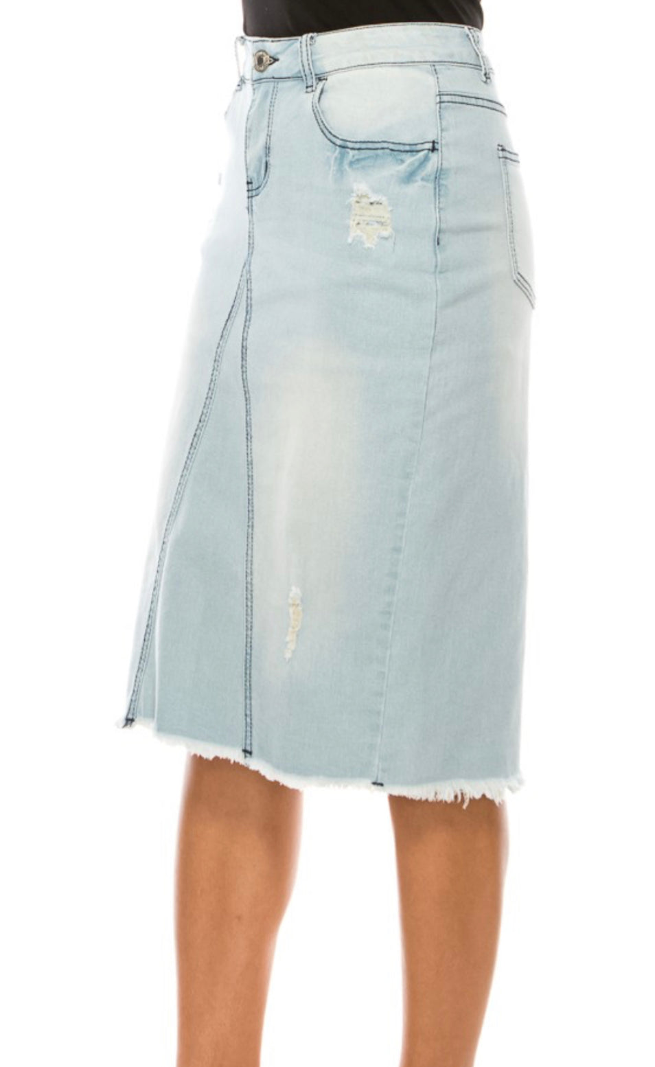 “Light Wash Distress” Be-Girl skirt