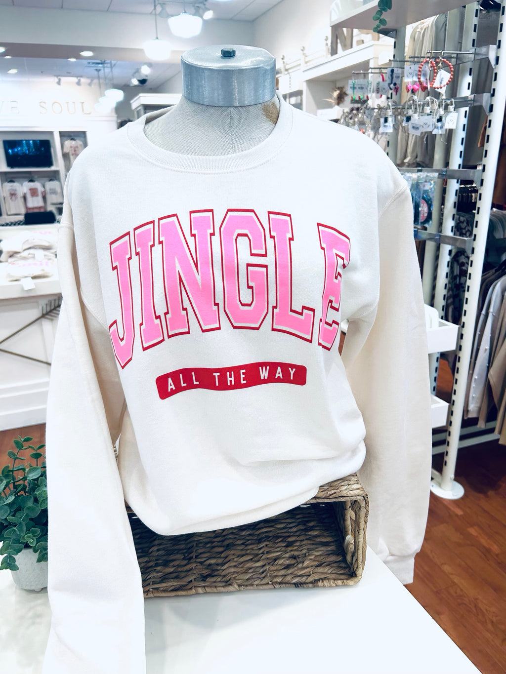 "Jingle All The Way" Jerzees Sweatshirt