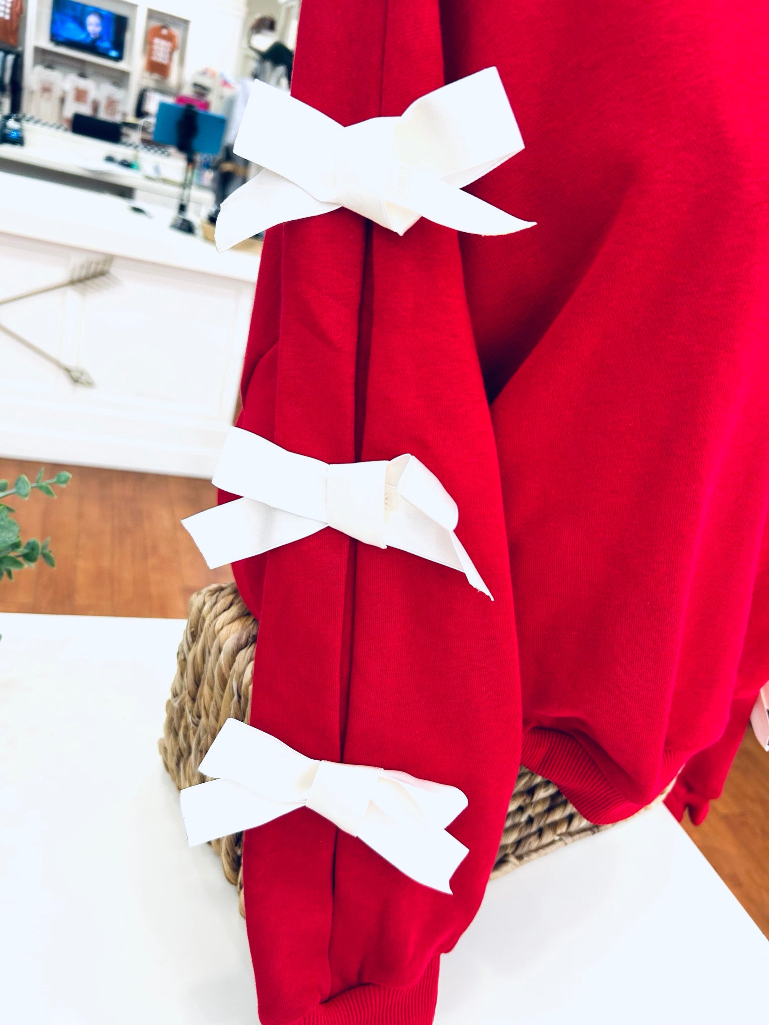 "Bows for the Holidays" (Red) Sweatshirt