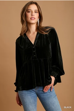 "Look At Her Go" velvet top