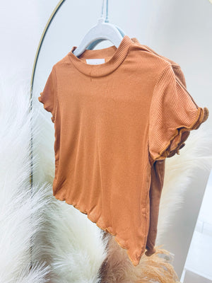 "Little Girls Layers" (Camel) Top