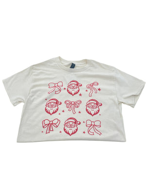 "Bows And Santa"t-shirt