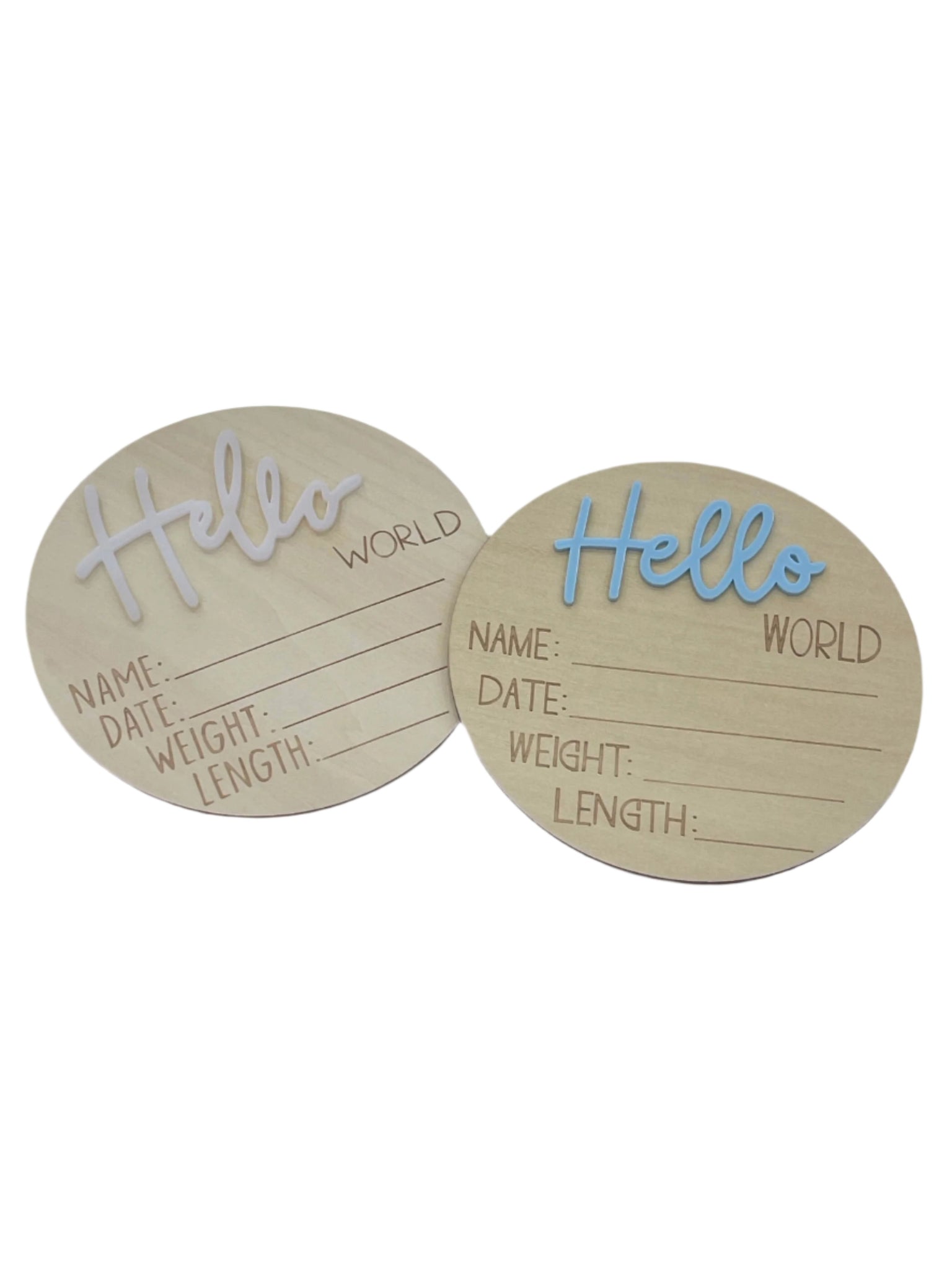 "Hello World" Birth Announcement Plaque