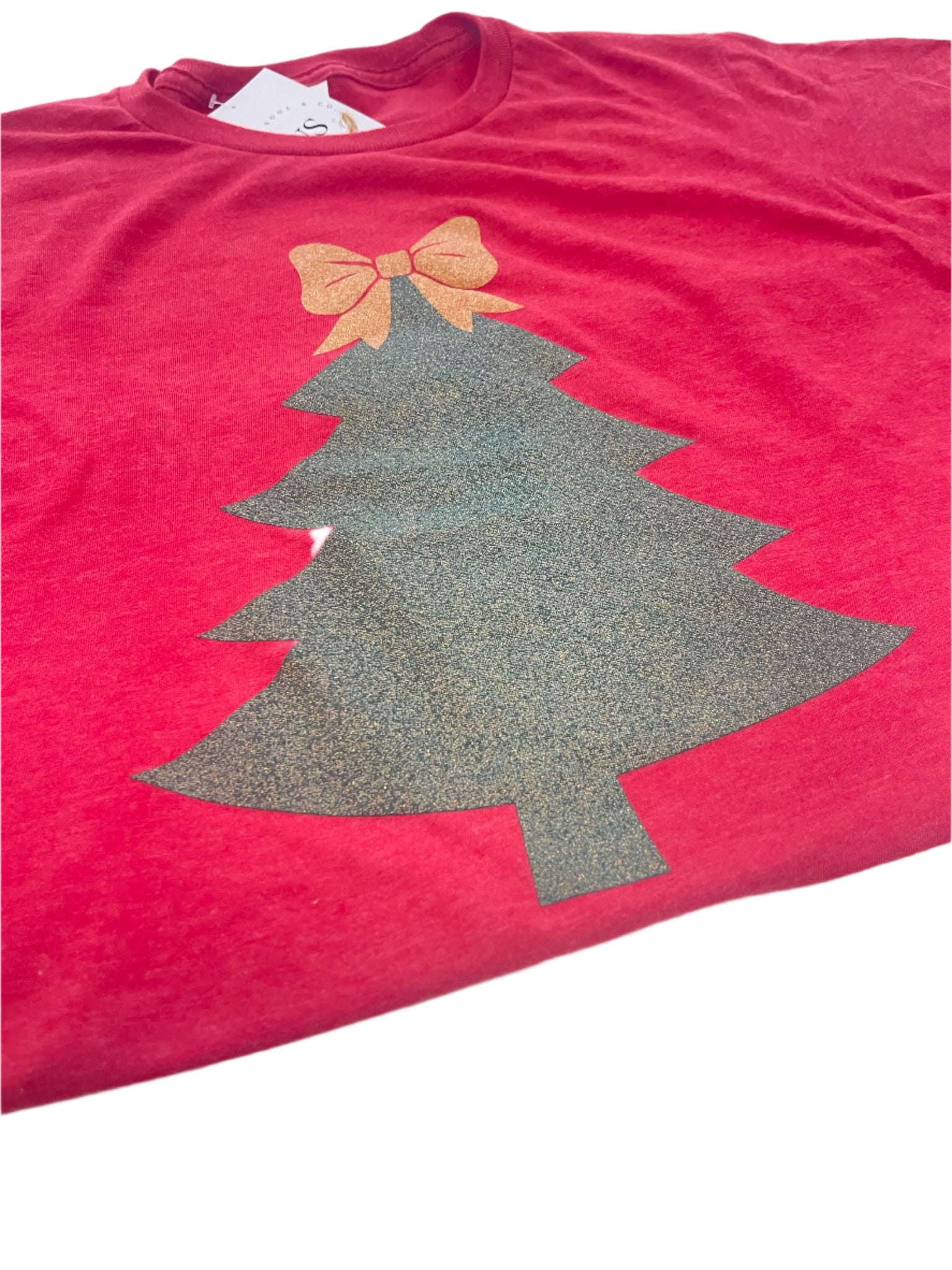 "Glitter Bow Tree" t-shirt