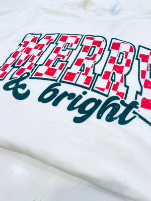 "Checkered Merry and Bright" shirt