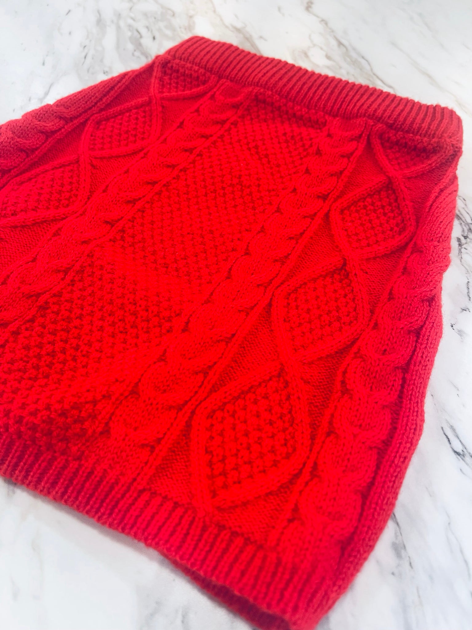 "Radical In Red" girls sweater skirt