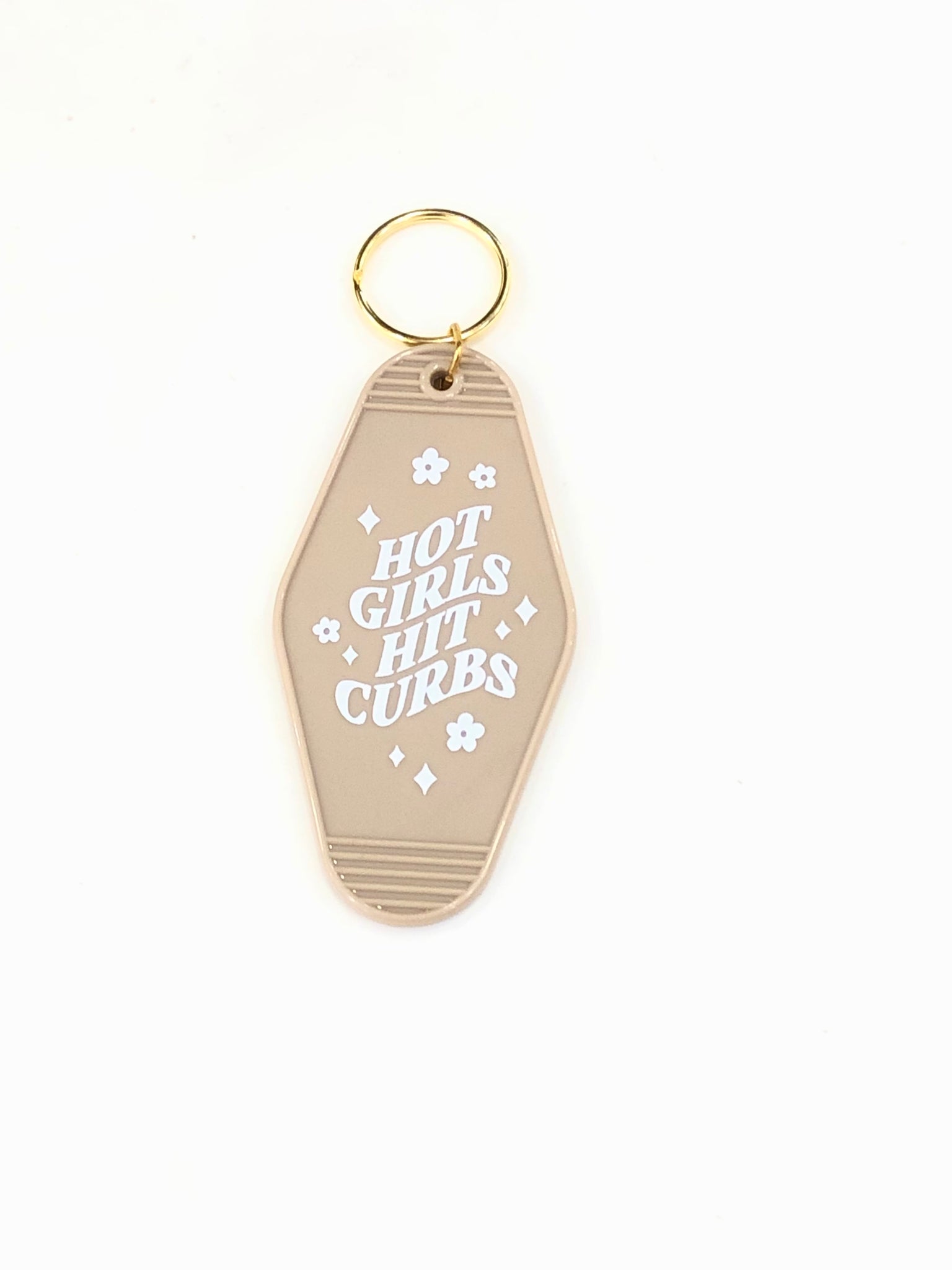 "Hot Girls Hit Curbs" keychain