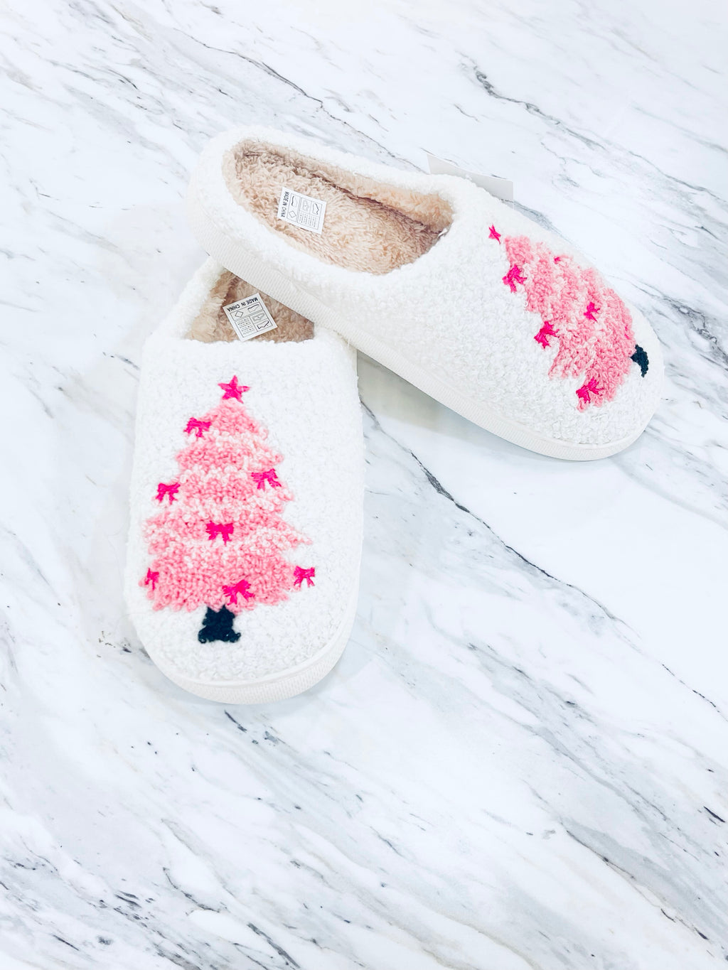 "Pink Christmas" Christmas house shoes