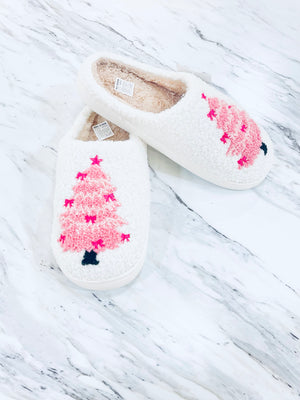 "Pink Christmas" Christmas house shoes