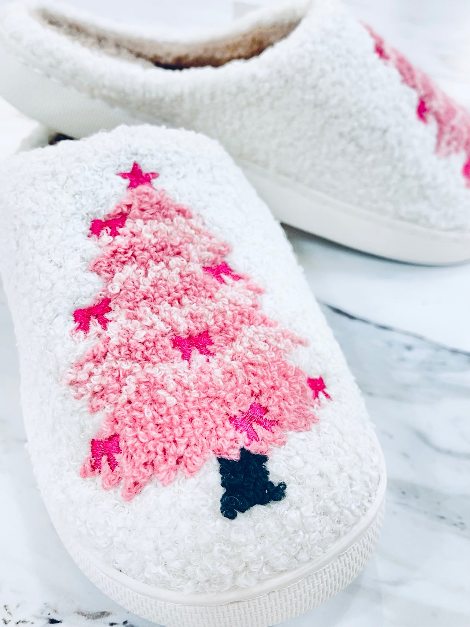 "Pink Christmas" Christmas house shoes