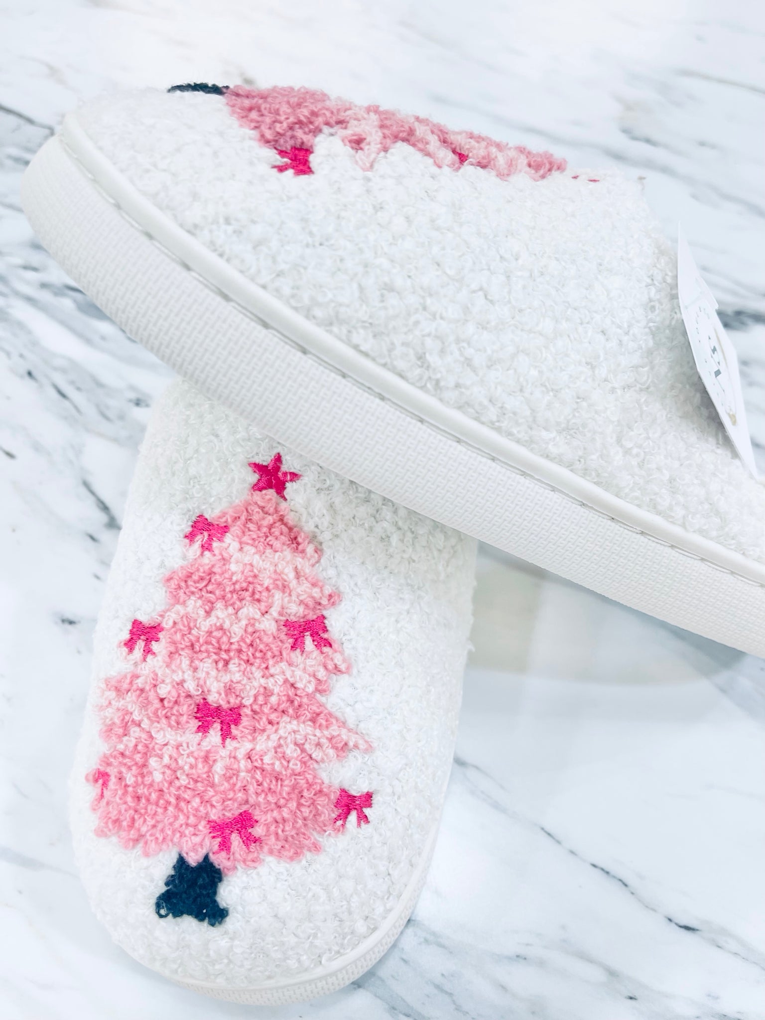 "Pink Christmas" Christmas house shoes