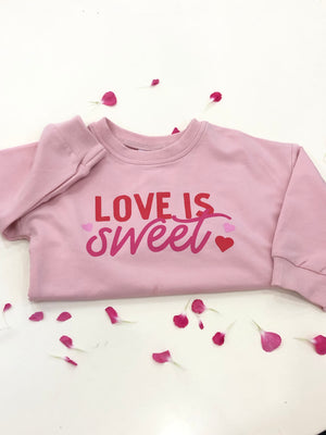 "Love Is Sweet" girl's sweatshirt