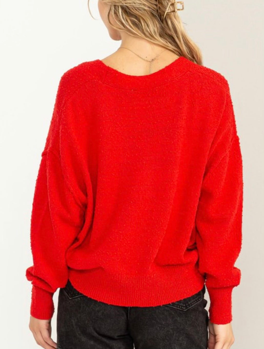 "Rocking in Red" cardigan