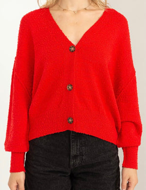 "Rocking in Red" cardigan