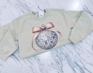 "Disco and Bows" new year (sand) sweatshirt