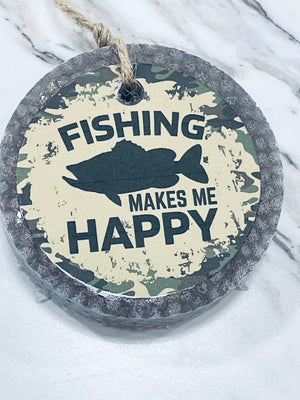 "Fishing Makes Me Happy" Car Freshie