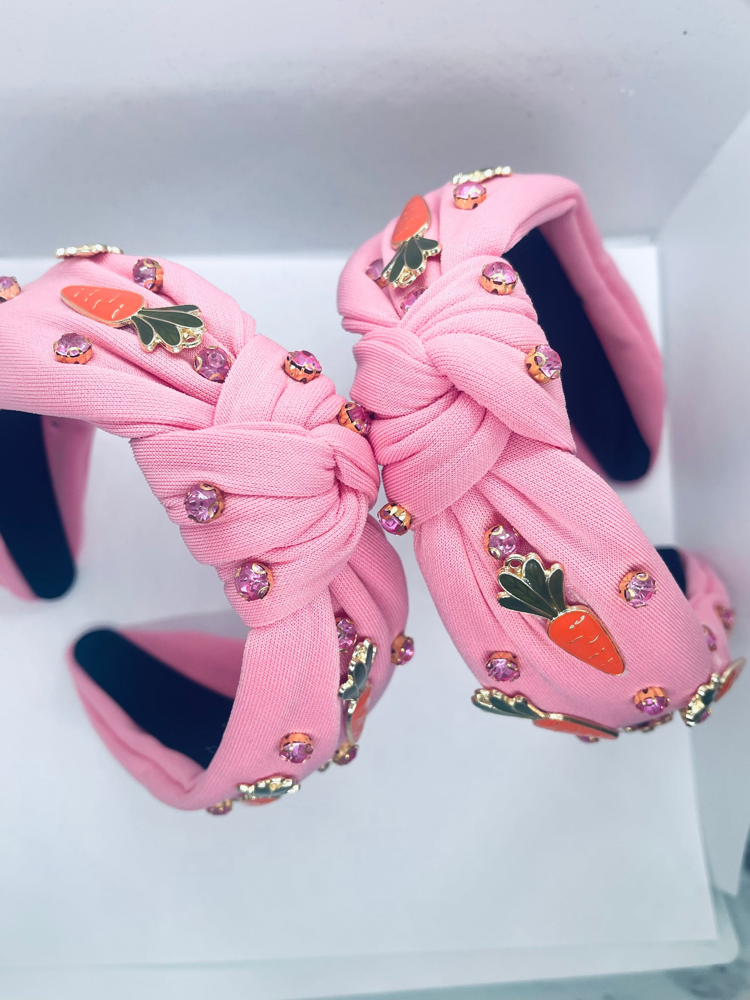 "Carrot Cutie" (pink) Headband