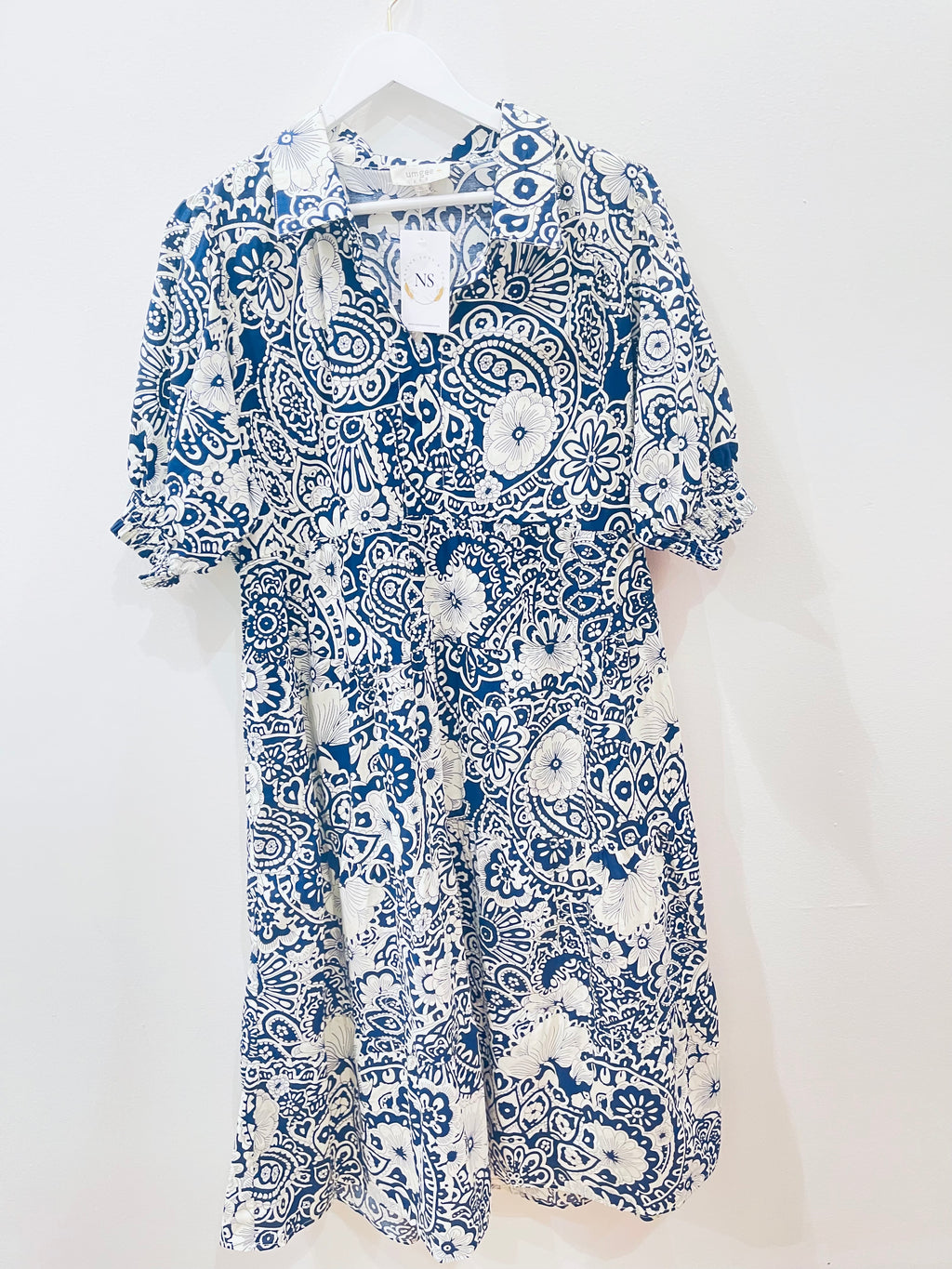 "Faith in Bloom" (navy) dress