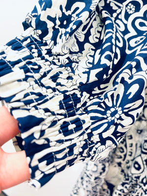"Faith in Bloom" (navy) dress
