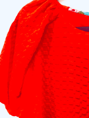 "Casual Charisma" (red) plus top