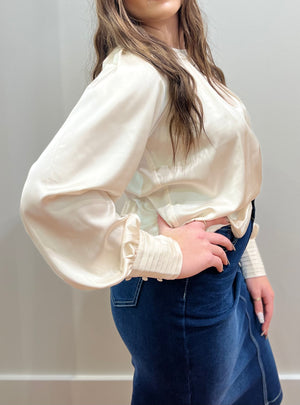 "Oh So Classy" (cream) top