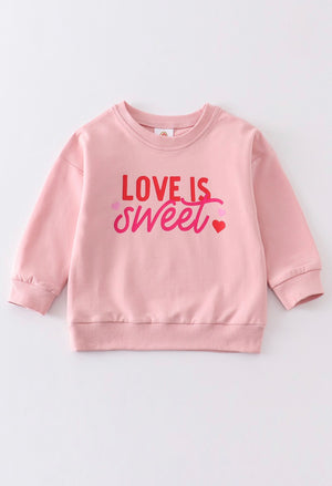 "Love Is Sweet" girl's sweatshirt