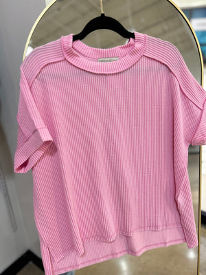 “Just in Time” (bubblegum pink) top