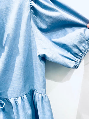 "Ladies In Bows" (Dusty blue) top