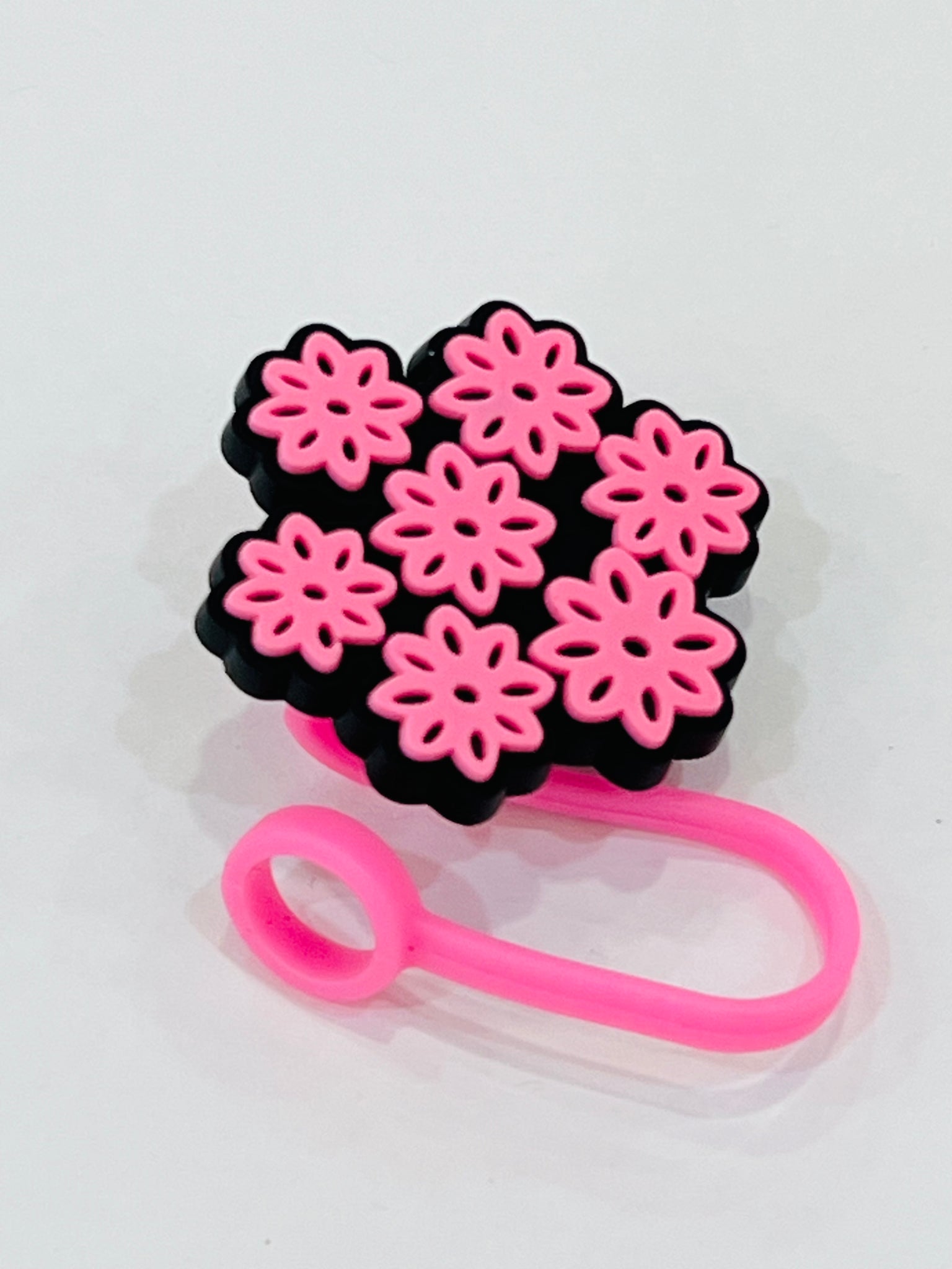 "Black and Pink" straw covers