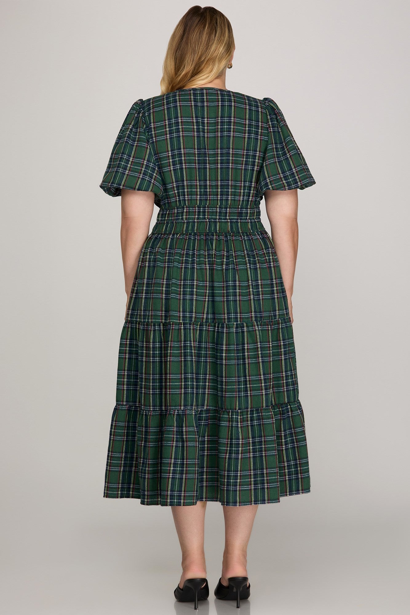 "Plaid Pines"(green) dress